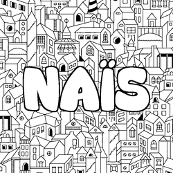 Coloraci&oacute;n del nombre NA&Iuml;S - decorado ciudad