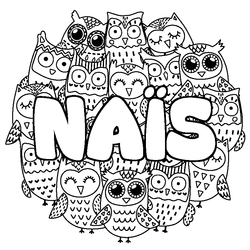 Coloraci&oacute;n del nombre NA&Iuml;S - decorado b&uacute;hos