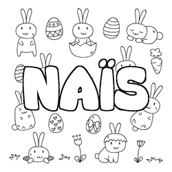 Coloraci&oacute;n del nombre NA&Iuml;S - decorado Pascua