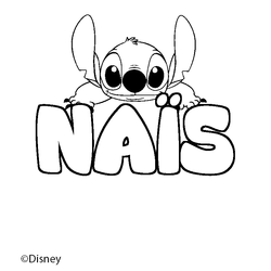 Coloraci&oacute;n del nombre NA&Iuml;S - decorado Stitch