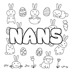 Coloraci&oacute;n del nombre NANS - decorado Pascua