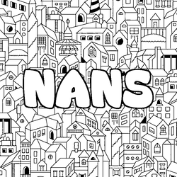 Coloraci&oacute;n del nombre NANS - decorado ciudad