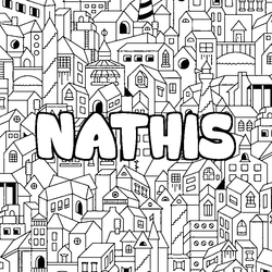 Coloraci&oacute;n del nombre NATHIS - decorado ciudad