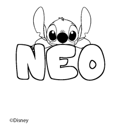 Coloraci&oacute;n del nombre NEO - decorado Stitch