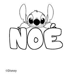 Coloraci&oacute;n del nombre NO&Eacute; - decorado Stitch