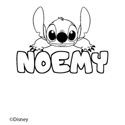 Coloraci&oacute;n del nombre NOEMY - decorado Stitch