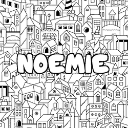 Coloraci&oacute;n del nombre NOEMIE - decorado ciudad