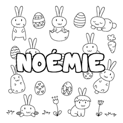 Coloraci&oacute;n del nombre NO&Eacute;MIE - decorado Pascua