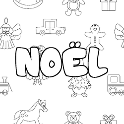 Coloraci&oacute;n del nombre NO&Euml;L - decorado juguetes