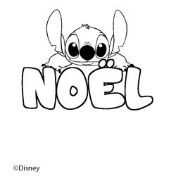 Coloraci&oacute;n del nombre NO&Euml;L - decorado Stitch