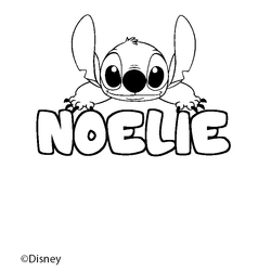 Coloraci&oacute;n del nombre NOELIE - decorado Stitch