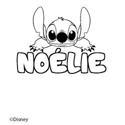 Coloraci&oacute;n del nombre NO&Eacute;LIE - decorado Stitch