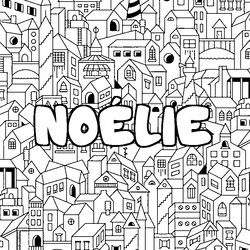 Coloraci&oacute;n del nombre NO&Eacute;LIE - decorado ciudad