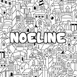 Coloraci&oacute;n del nombre NOELINE - decorado ciudad