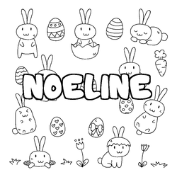Coloraci&oacute;n del nombre NOELINE - decorado Pascua