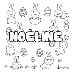 Coloraci&oacute;n del nombre NO&Eacute;LINE - decorado Pascua