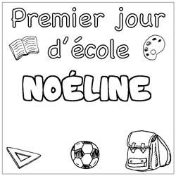 Coloraci&oacute;n del nombre NO&Eacute;LINE - decorado primer d&iacute;a de escuela