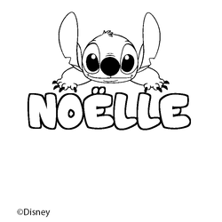 Coloraci&oacute;n del nombre NO&Euml;LLE - decorado Stitch