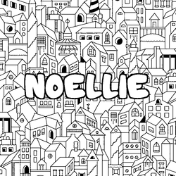Coloraci&oacute;n del nombre NOELLIE - decorado ciudad
