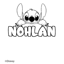 Coloraci&oacute;n del nombre NOHLAN - decorado Stitch