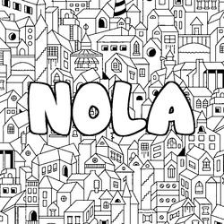 Coloraci&oacute;n del nombre NOLA - decorado ciudad
