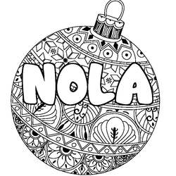 Coloraci&oacute;n del nombre NOLA - decorado bola de Navidad