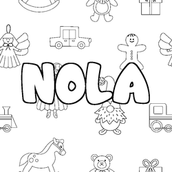 Coloraci&oacute;n del nombre NOLA - decorado juguetes