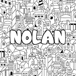 Coloraci&oacute;n del nombre NOLAN - decorado ciudad