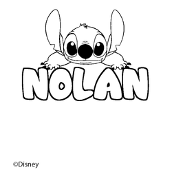 Coloraci&oacute;n del nombre NOLAN - decorado Stitch