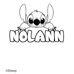 Coloraci&oacute;n del nombre NOLANN - decorado Stitch