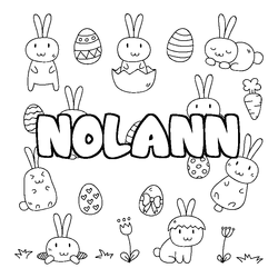 Coloraci&oacute;n del nombre NOLANN - decorado Pascua