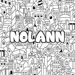 Coloraci&oacute;n del nombre NOLANN - decorado ciudad