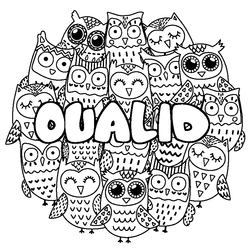 Coloraci&oacute;n del nombre OUALID - decorado b&uacute;hos