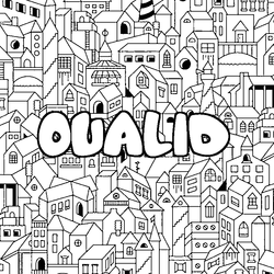 Coloraci&oacute;n del nombre OUALID - decorado ciudad