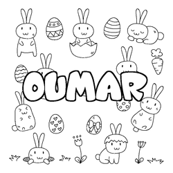 Coloraci&oacute;n del nombre OUMAR - decorado Pascua