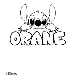 Coloraci&oacute;n del nombre ORANE - decorado Stitch