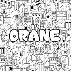 Coloraci&oacute;n del nombre ORANE - decorado ciudad