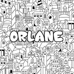 Coloraci&oacute;n del nombre ORLANE - decorado ciudad