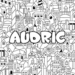 Coloraci&oacute;n del nombre AUDRIC - decorado ciudad