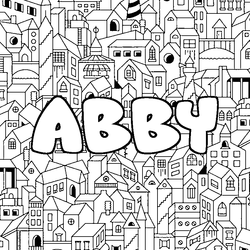 Coloraci&oacute;n del nombre ABBY - decorado ciudad