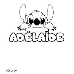 Coloraci&oacute;n del nombre AD&Eacute;LA&Iuml;DE - decorado Stitch