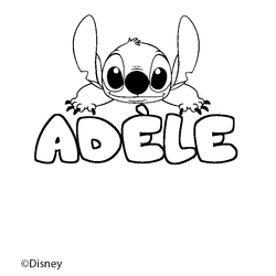 Coloraci&oacute;n del nombre AD&Egrave;LE - decorado Stitch