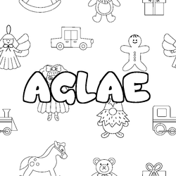 Coloraci&oacute;n del nombre AGLAE - decorado juguetes