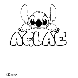 Coloraci&oacute;n del nombre AGLAE - decorado Stitch