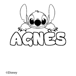 Coloraci&oacute;n del nombre AGN&Egrave;S - decorado Stitch