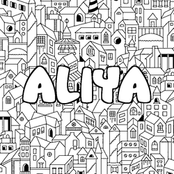 Coloraci&oacute;n del nombre ALIYA - decorado ciudad