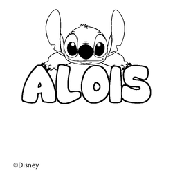 Coloraci&oacute;n del nombre ALOIS - decorado Stitch