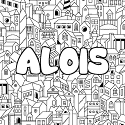 Coloraci&oacute;n del nombre ALOIS - decorado ciudad