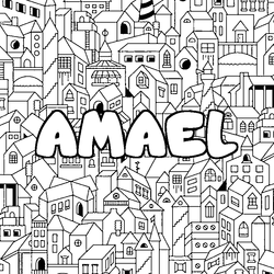 Coloraci&oacute;n del nombre AMAEL - decorado ciudad