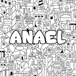 Coloraci&oacute;n del nombre ANAEL - decorado ciudad